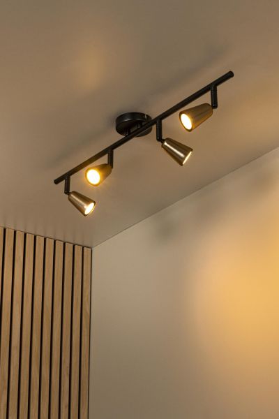 Lucide TIANA - Ceiling spotlight - 4xGU10 - Champagne Color